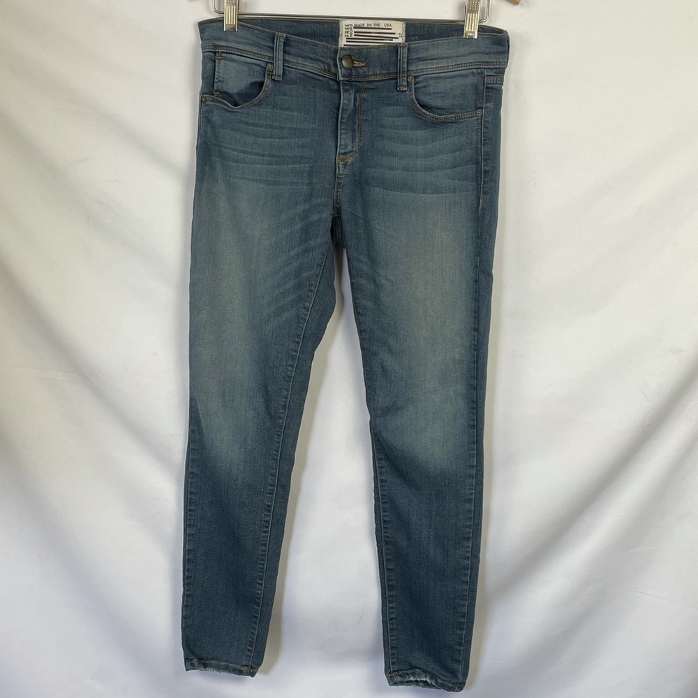Free People mid rise medium wash jeans